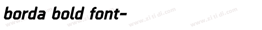 borda bold font字体转换